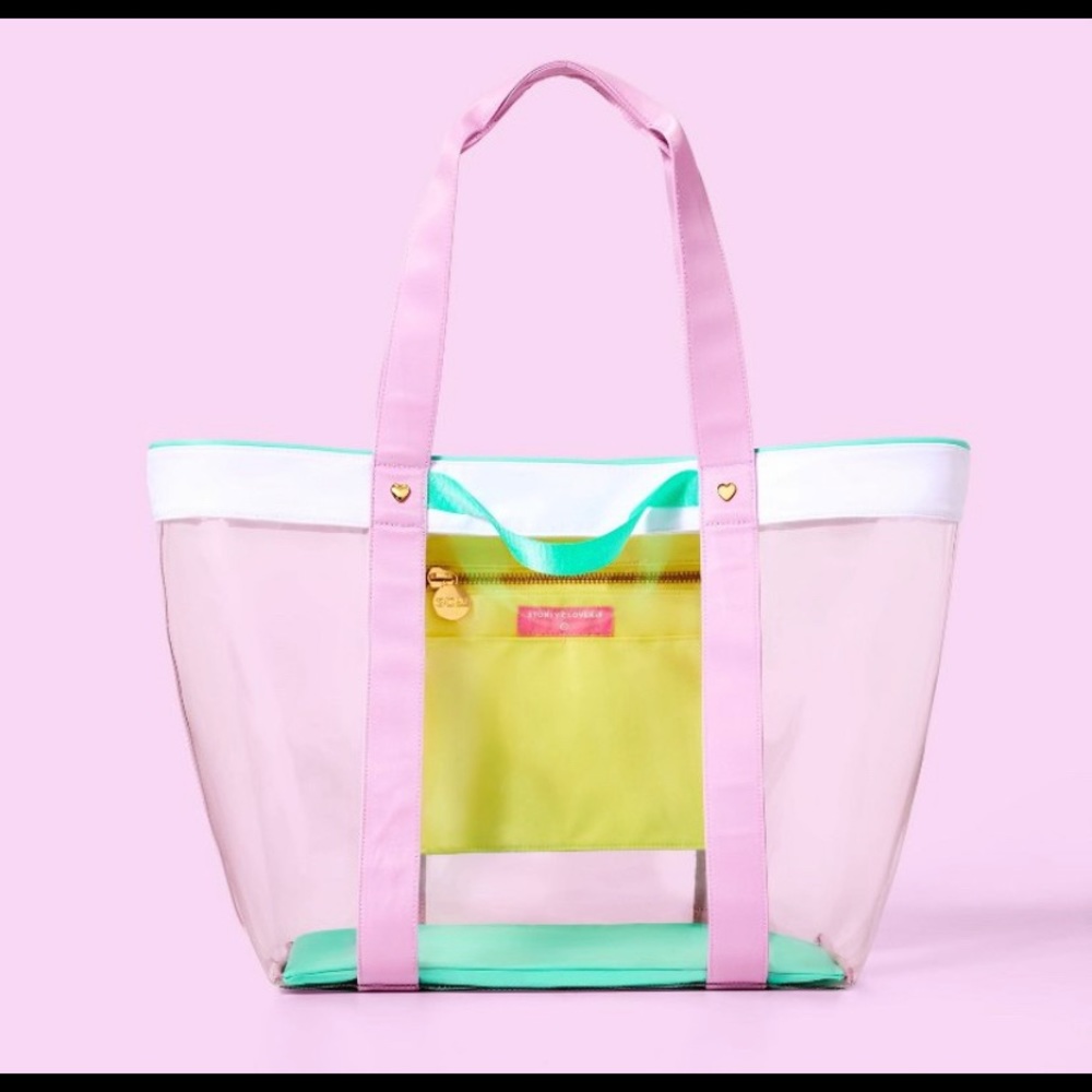 Transparent Beach Tote Bag - Stoney Clover Lane x Target Clear/Lavender NWT